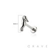 CZ SEA HORSE TOP THREADLESS (PUSH IN) 316L SURGICAL STEEL LABRET SET